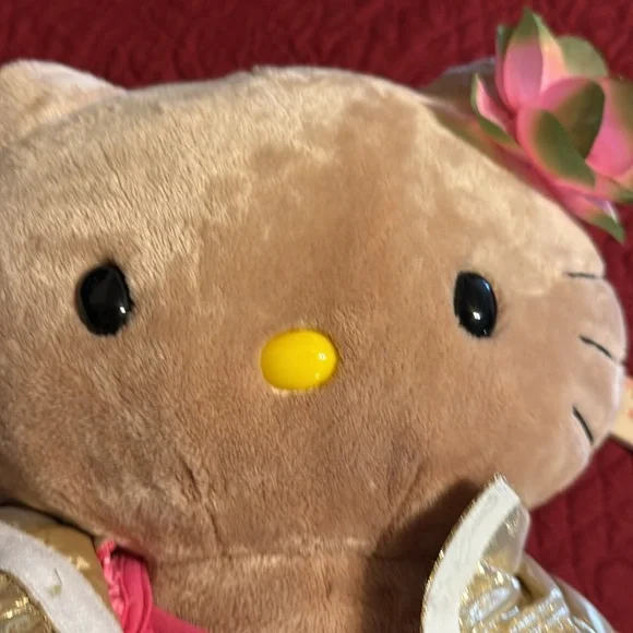 Hello Kitty Plush Toy with Gold Jacket and Pink Accents - Picture 6 of 7